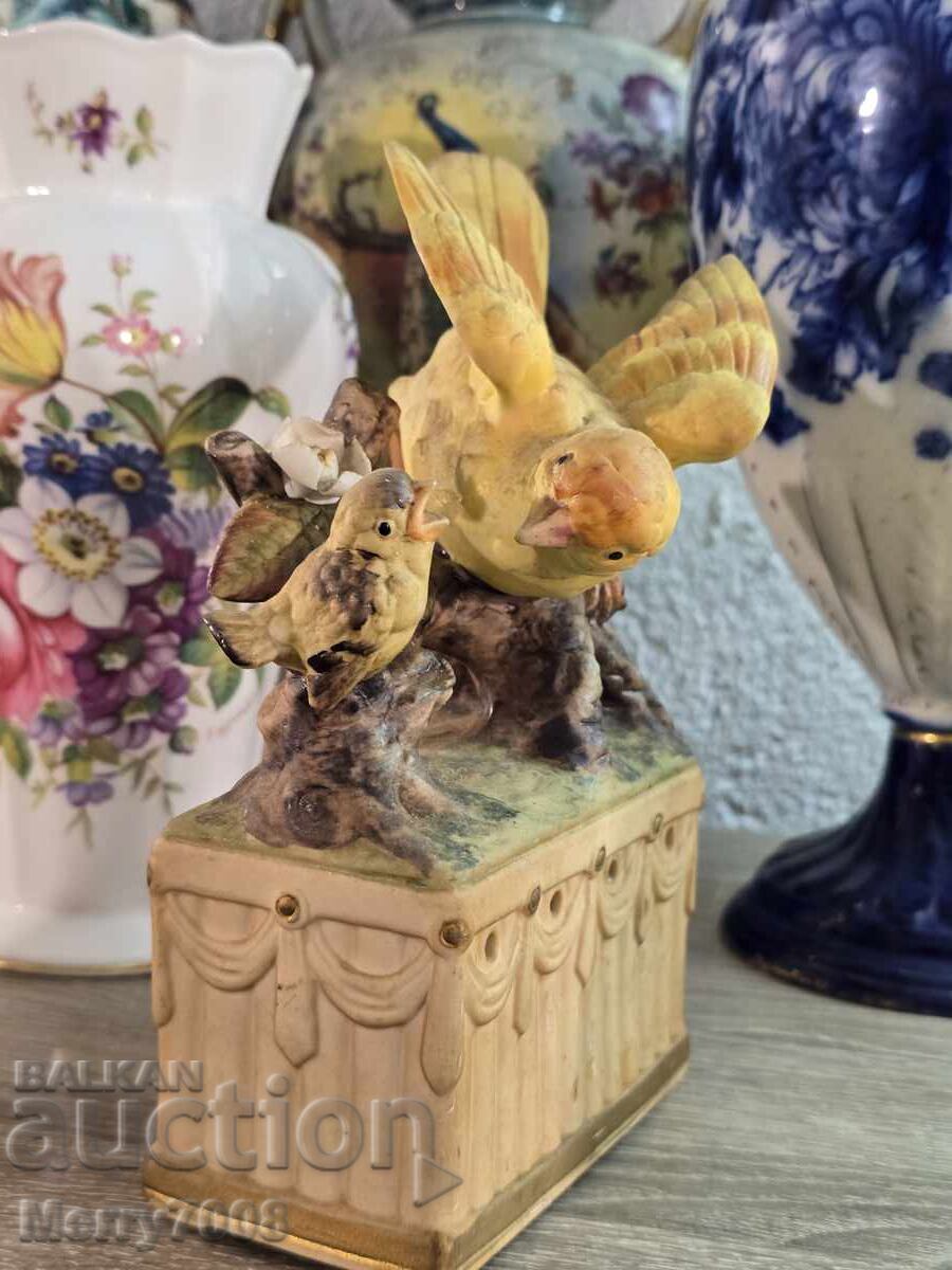 Πορσελάνινη μουσική φιγούρα με δύο πουλιά !!! - 7