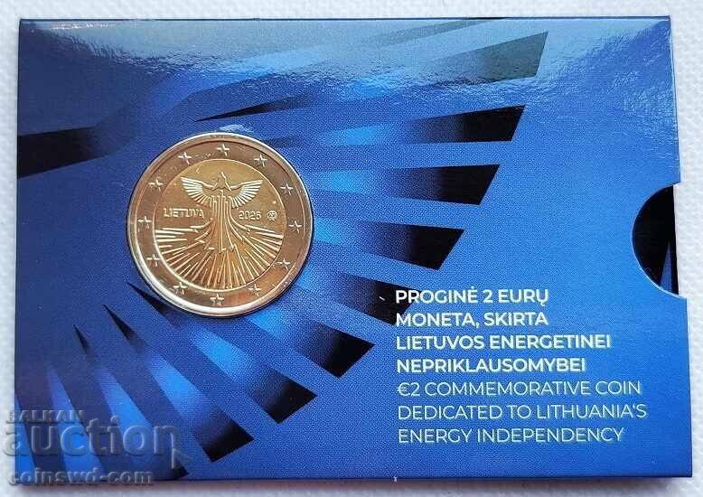 Λιθουανία 2 ευρώ 2026 Κέρμα ενεργειακής ανεξαρτησίας σε κάρτα (#11645)