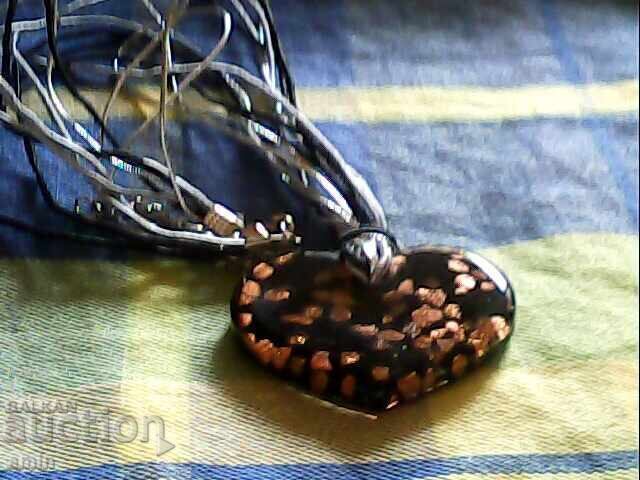 Παράδοση όμορφο κολιέ Murano με μεγάλη καρδιά Παράδοση όμορφο κολιέ Murano με μεγάλη καρδιά