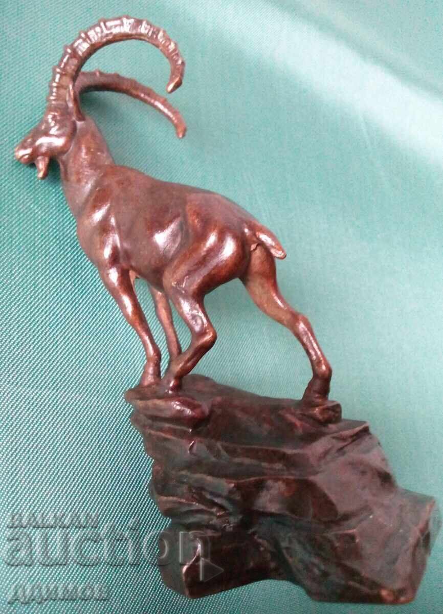 Statuetă de bronz capră neagră muflon - 5