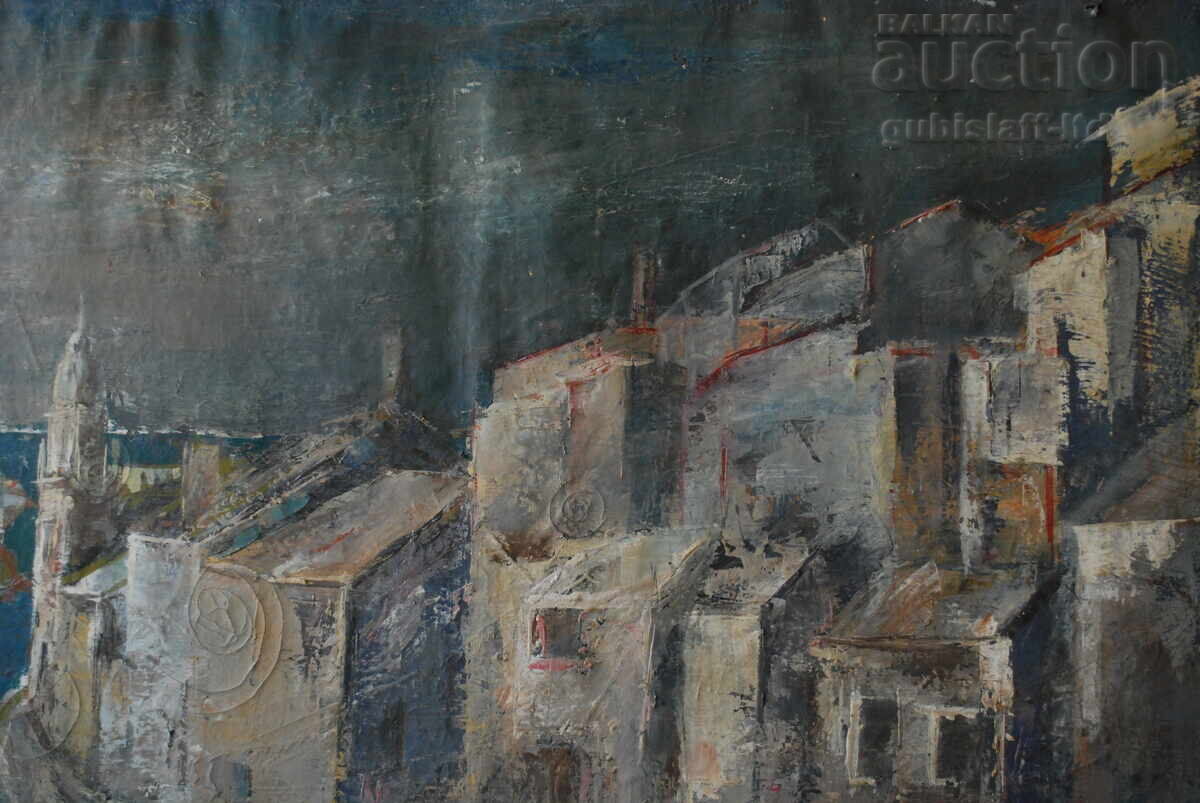 Painting, cityscape, art. Color Tsvetkov (1932-1989) - 5