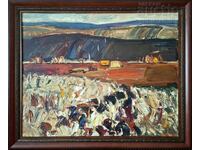 Tablou, peisaj, câmp, art. Br. Tsakov, 117x87 cm