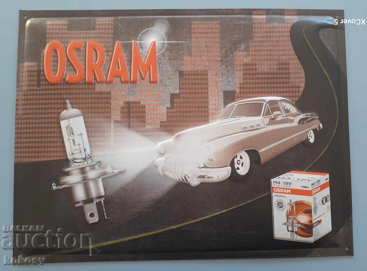 OSRAM metal sign embossed