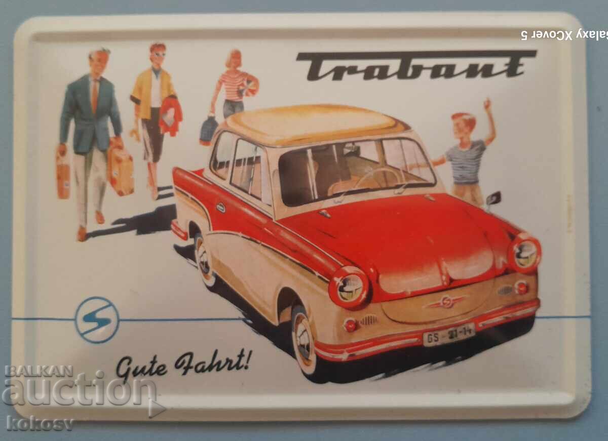 Trabant metal sign embossed calendar