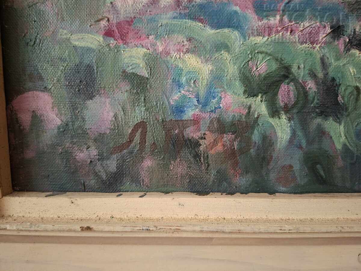 Auction  Painting "Rose Valley", 1993, artist L. Petrov (1912-2007)