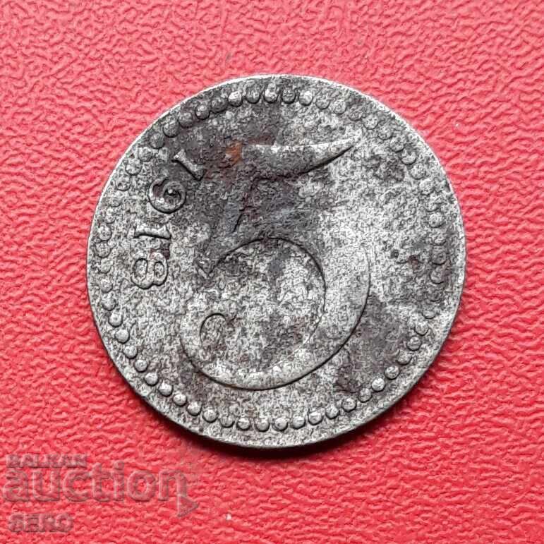 Германия-Рейланд-Пфалц-Майнц-5 пфенига 1918