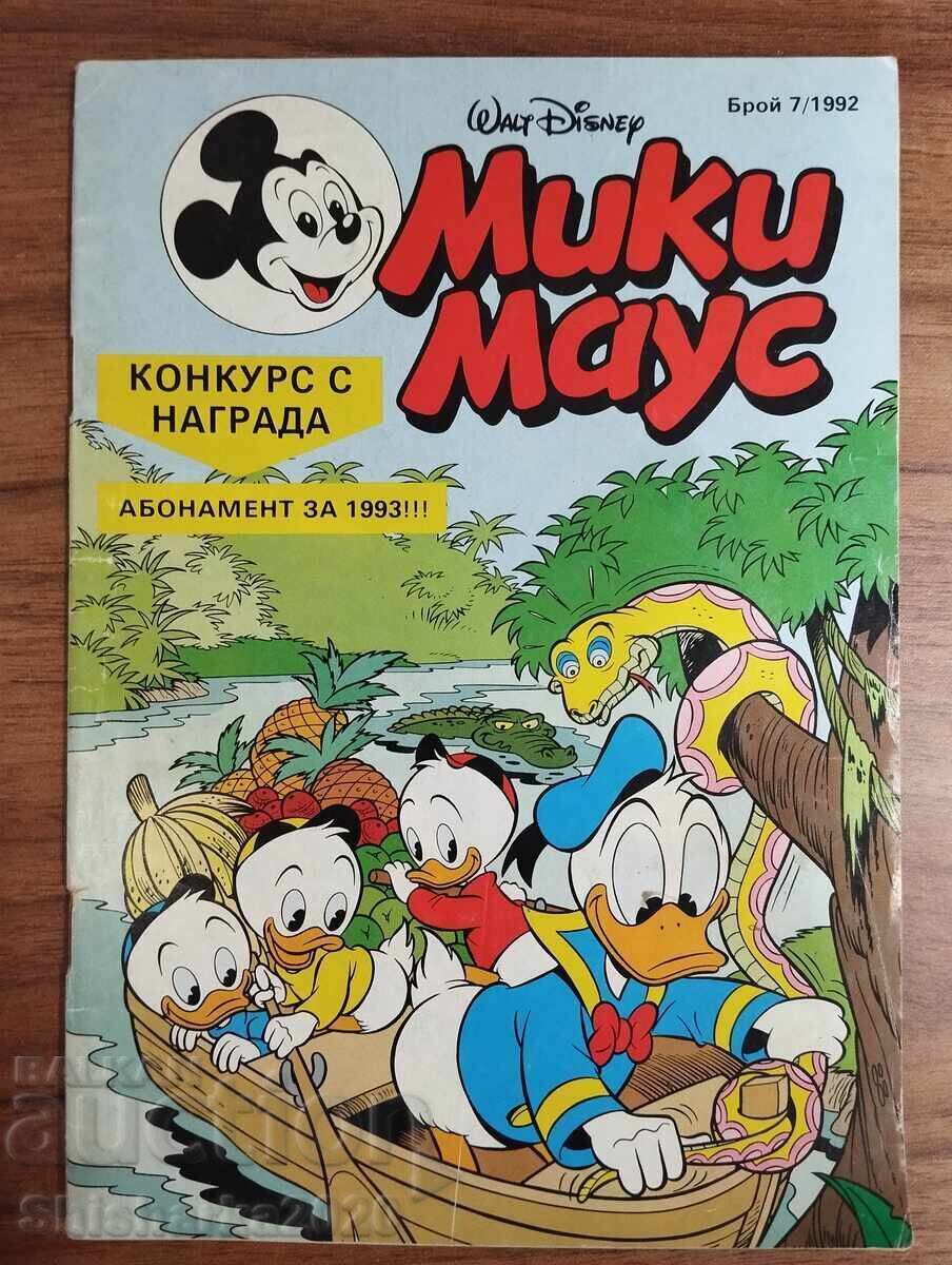 Bandă desenată Mickey Mouse numărul 7/1992