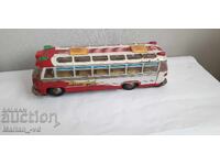Jucărie socialistă din tablă, autobuz pe baterii, CHINA