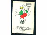 53143 / Calendar 1990 SPORT FOOTBALL - SPORT TOTO