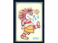 53148 / Calendar 1990 SPORT FOOTBALL - HEDGEHOG - SPORT TOTO