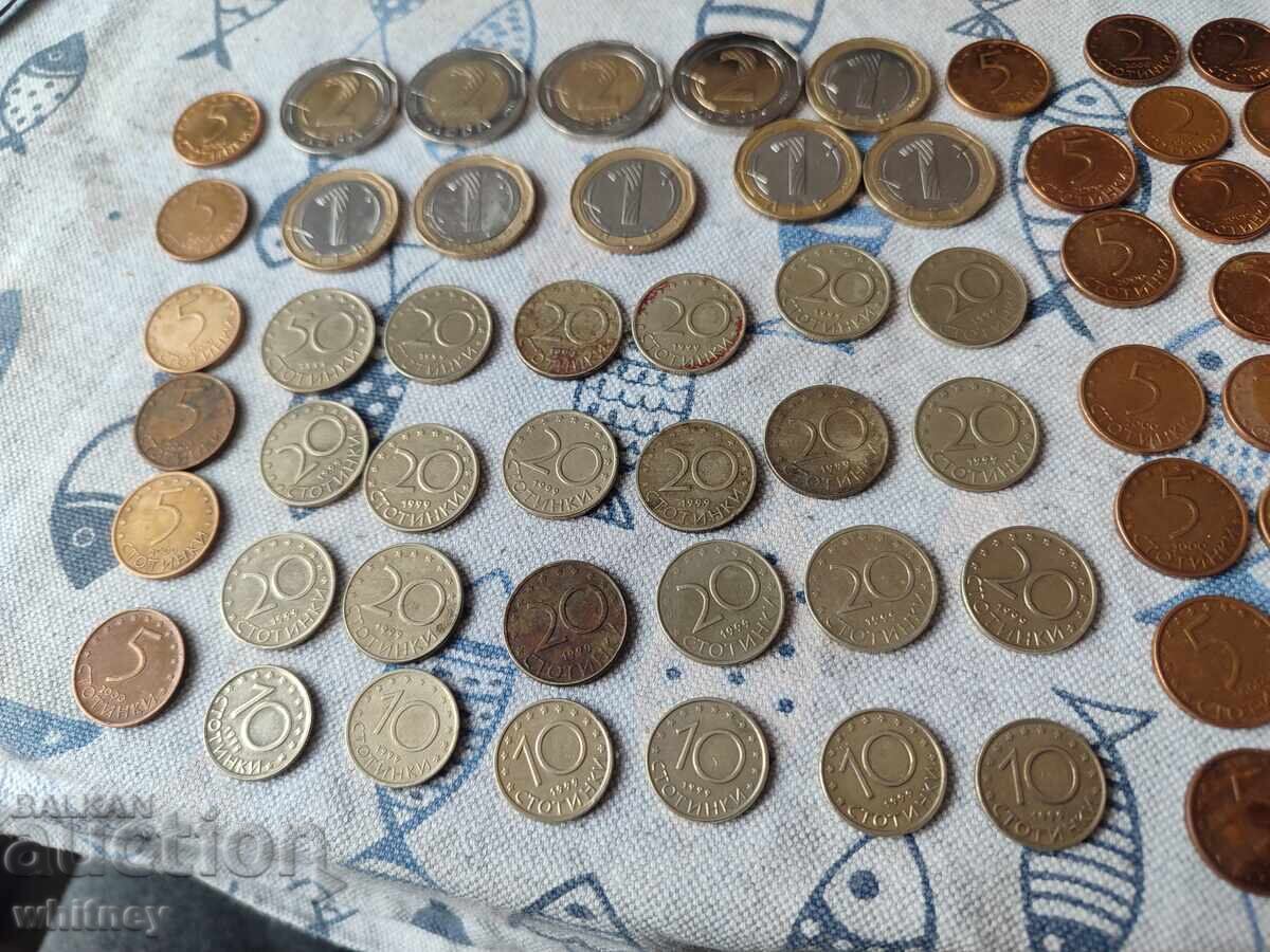 Lot of Bulgarian stotinki and levs - 5
