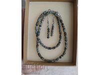 Handmade earrings and necklace set