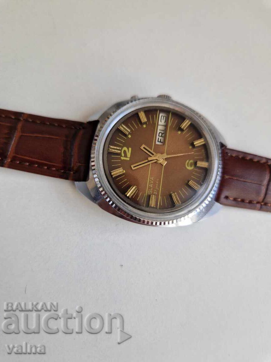 Auction  SLAVA automatic, 27 jewels, made in USSR, TOP!