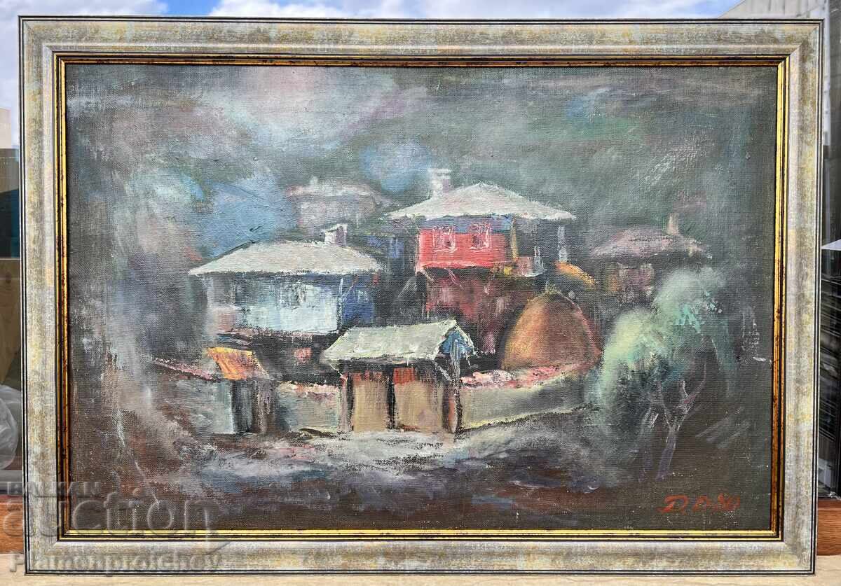 TABLOU UNICAT ÎN ULEI SEMNAT 1980 TABLOU UNICAT ÎN ULEI SEMNAT 1980