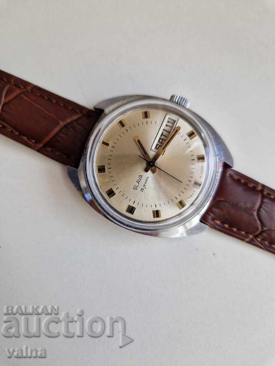 SLAVA, cal. 2428, ръчно нав-е, made in USSR, каса – 37мм с цена € 59.00 | 115.39 лв. SLAVA, cal. 2428, ръчно нав-е, made in USSR, каса – 37мм с цена € 59.00 | 115.39 лв.