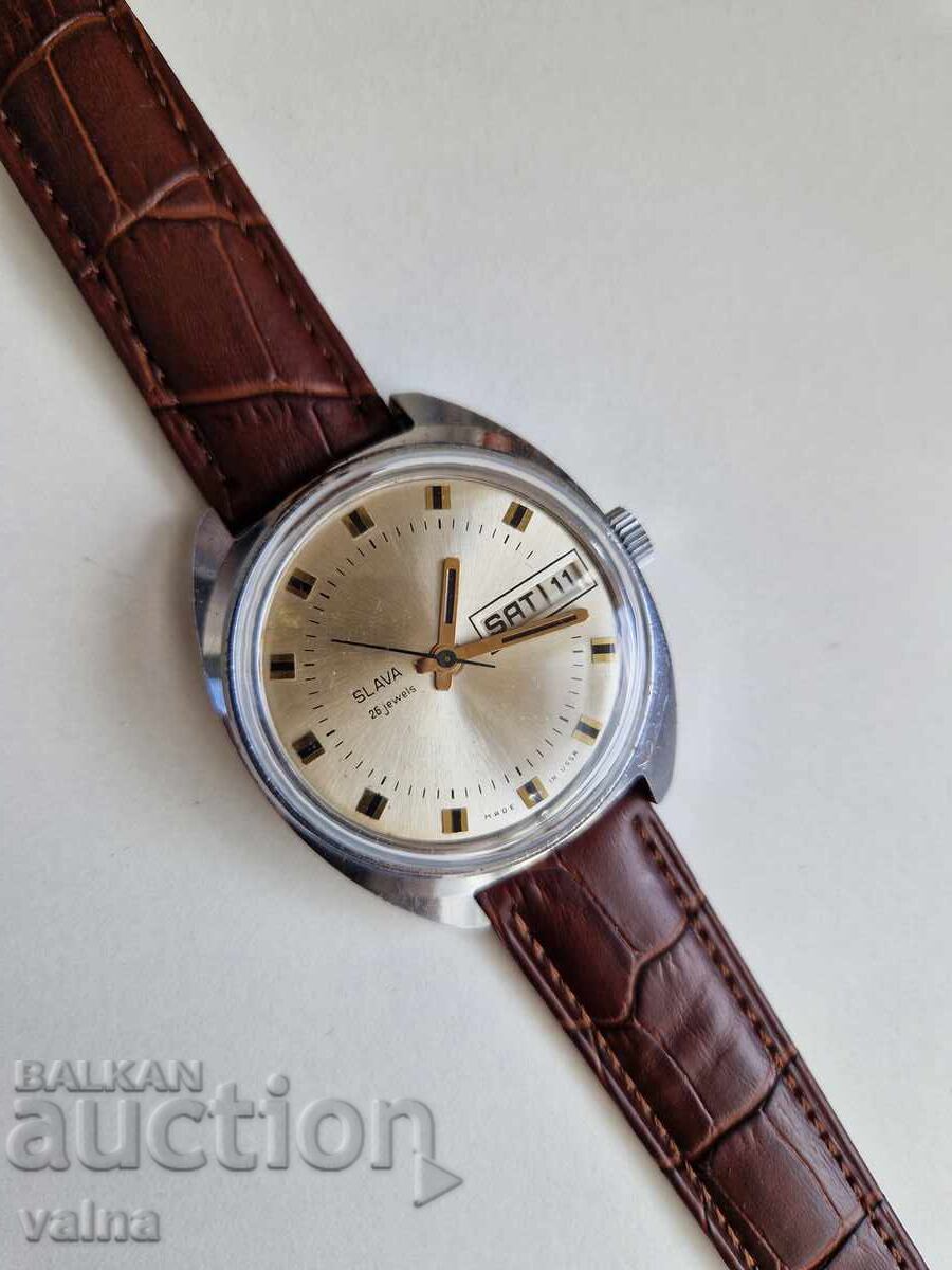 Доставка на SLAVA, cal. 2428, ръчно нав-е, made in USSR, каса – 37мм Доставка на SLAVA, cal. 2428, ръчно нав-е, made in USSR, каса – 37мм