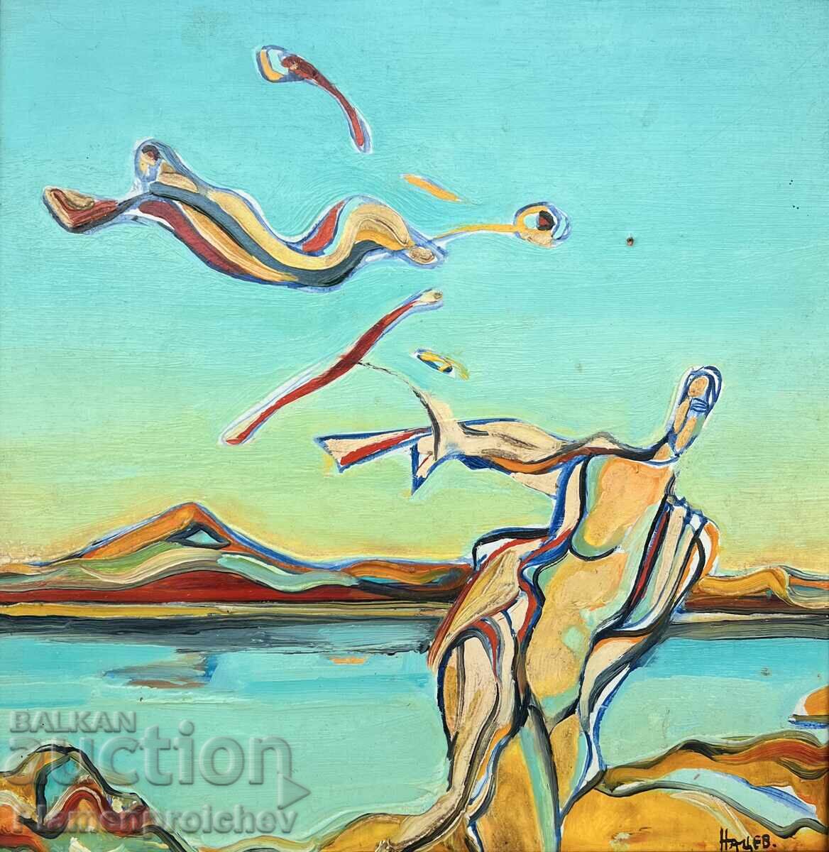 ΜΟΝΑΔΙΚΟΣ ΑΦΗΡΗΜΕΝΟΣ ΠΙΝΑΚΑΣ ΕΛΑΙΟΓΡΑΦΙΑ ΥΠΟΓΕΓΡΑΜΜΕΝΟΣ NACEV με τιμή € 250.00 | 488.96 BGN