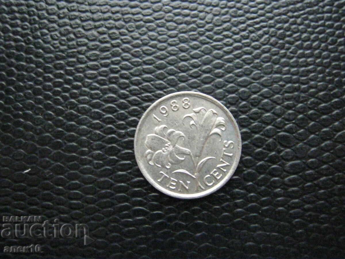 Bermuda  10  tsent  1988    g