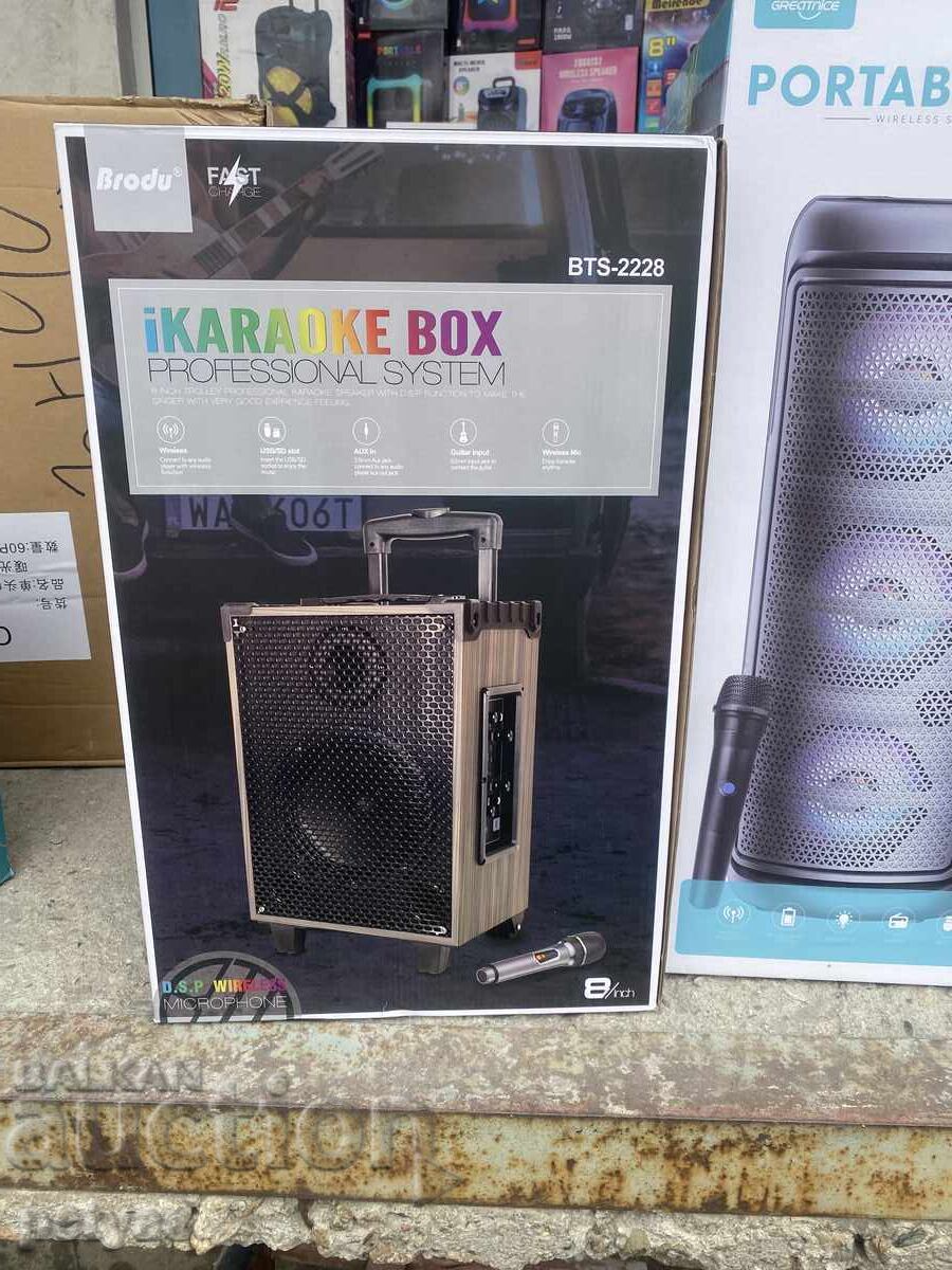 Boxă stilată 8" carcasă din lemn USB/TF/BT/TWS - BTS2228