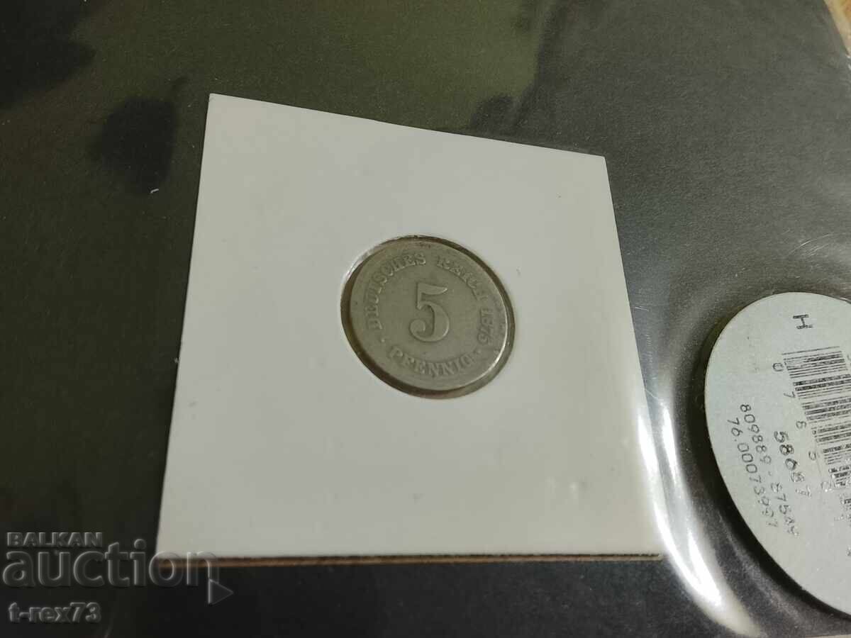 5 pfennig 1875 Germania