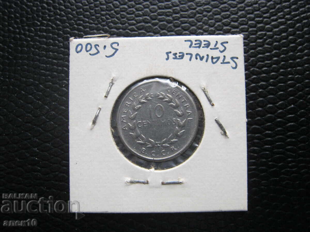 Costa Rica 10 centavos 1967 cu preț € 0.25 | 0.49 BGN