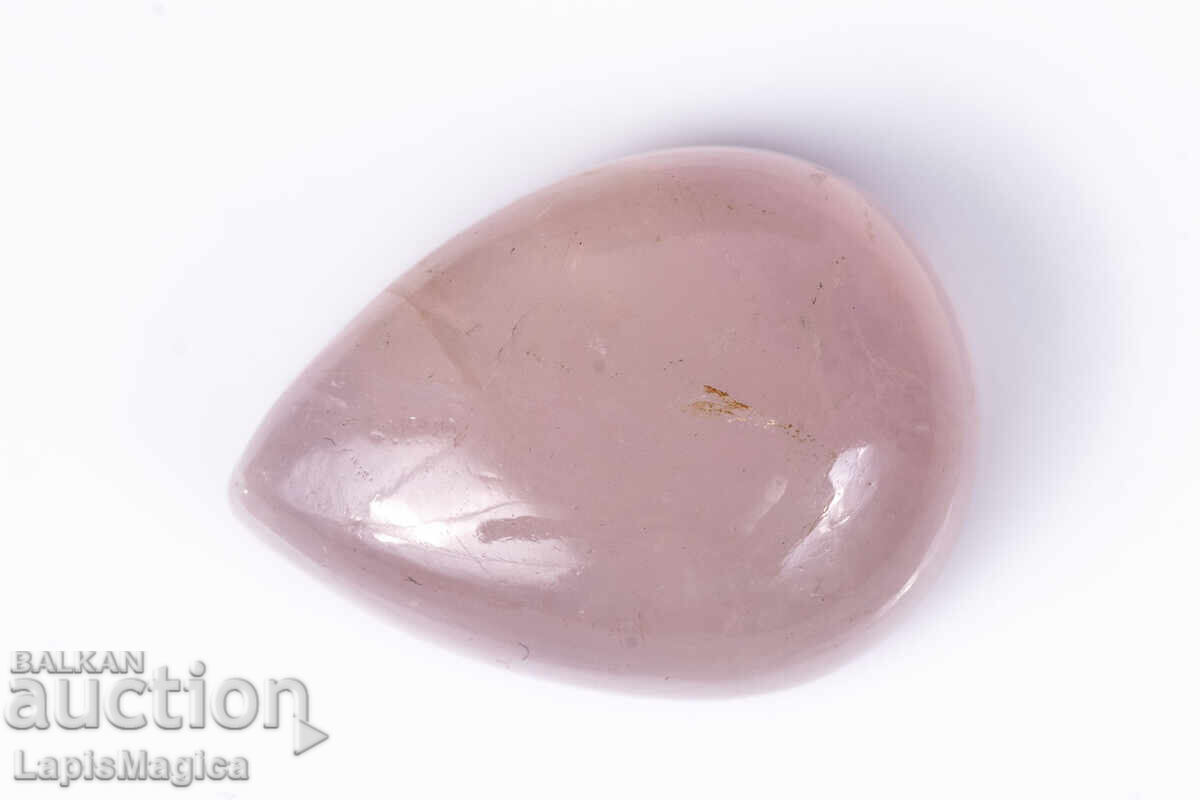 Розов кварц 21.7ct капка кабошон