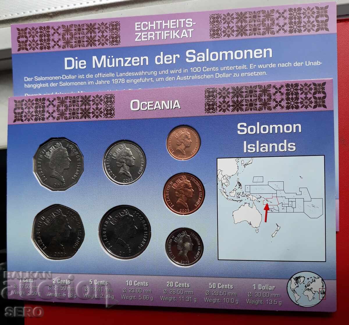 Insulele Solomon - SET 2005-2010 din 7 monede cu preț € 18.00 | 35.20 BGN