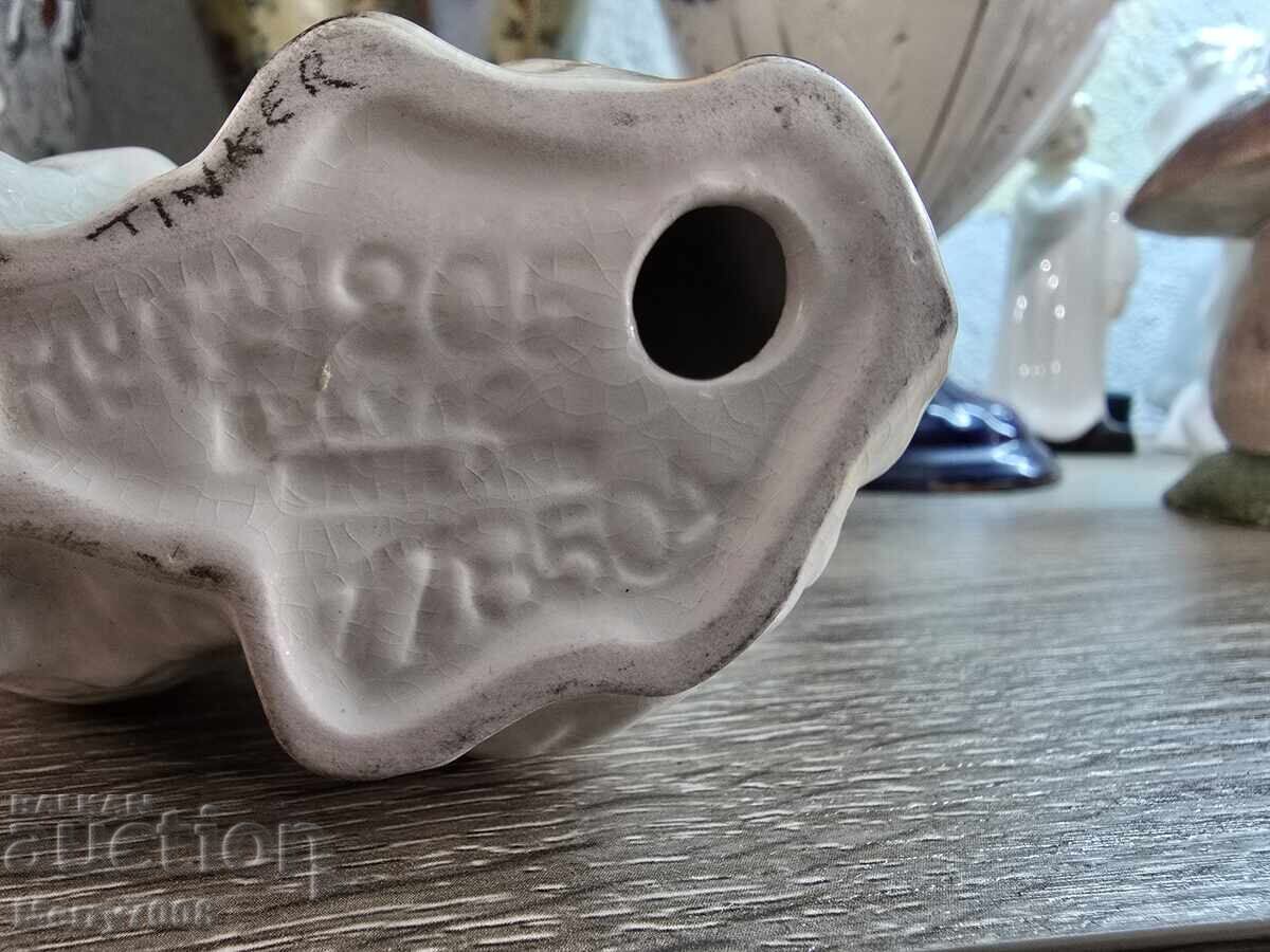 Porcelain figurine of a sitting terrier - inscription "Tinker" - 5 Porcelain figurine of a sitting terrier - inscription "Tinker" - 5