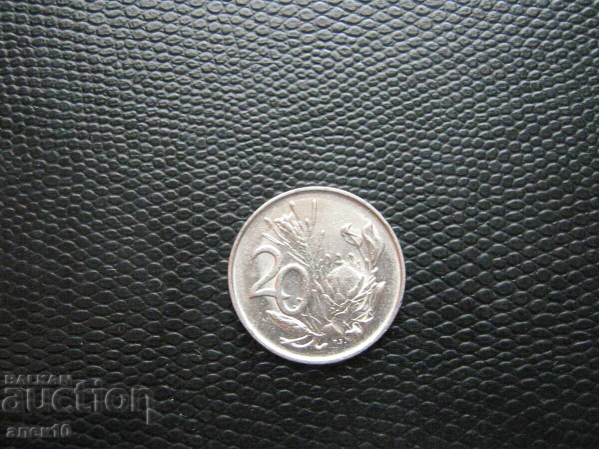 Южна  Африка  20  цент   1988    г