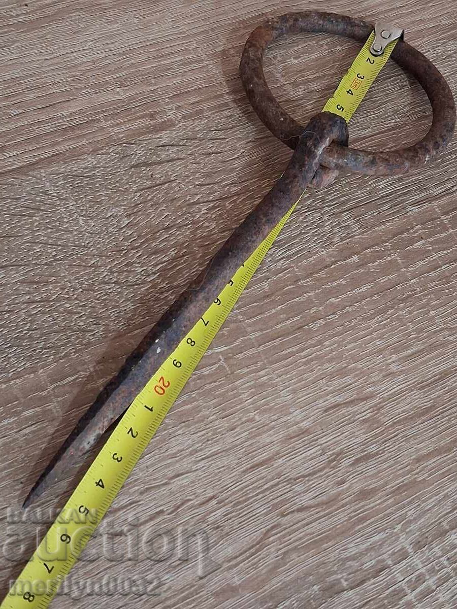 Livrarea Veche piesă de închidere forjată cu verigă pentru lacăt, fier forjat