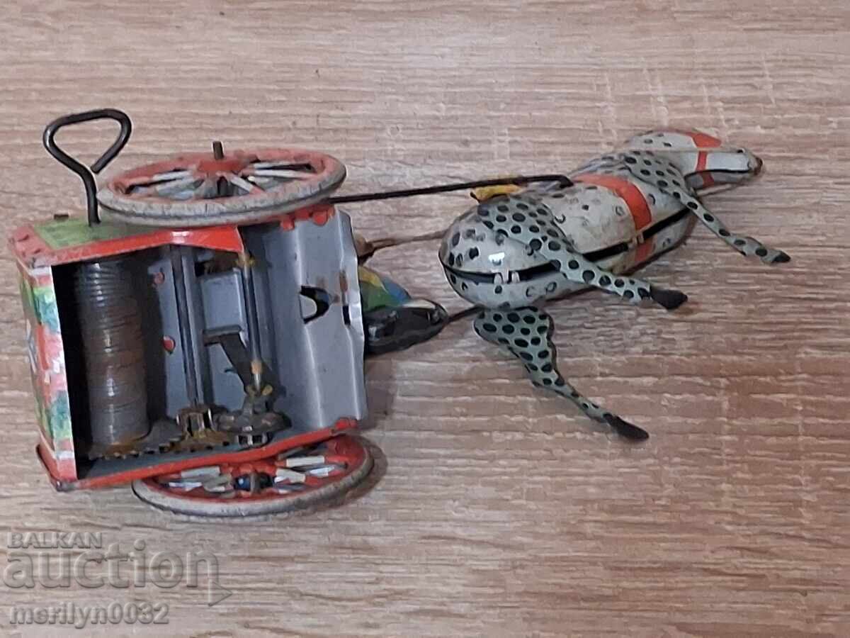 Παιδικό μεταλλικό παιχνίδι τζόκεϊ με άμαξα Γερμανίας - 5