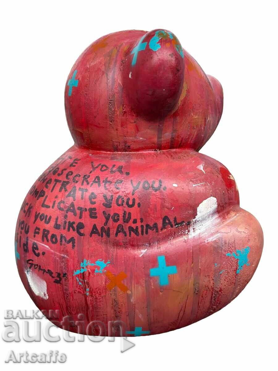 Licitație Edgar Gomez - ursuleț de porțelan, ulei acrilic Licitație Edgar Gomez - ursuleț de porțelan, ulei acrilic