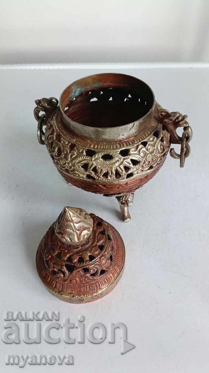 Тибетска , антична кадилница (съд за тамян) - 6