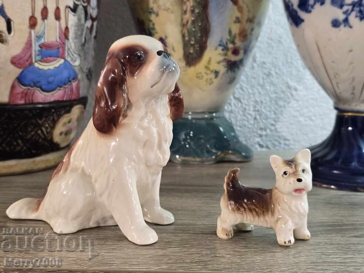 Figurine din porțelan cu câini - Cavalier King Charles Spaniel!