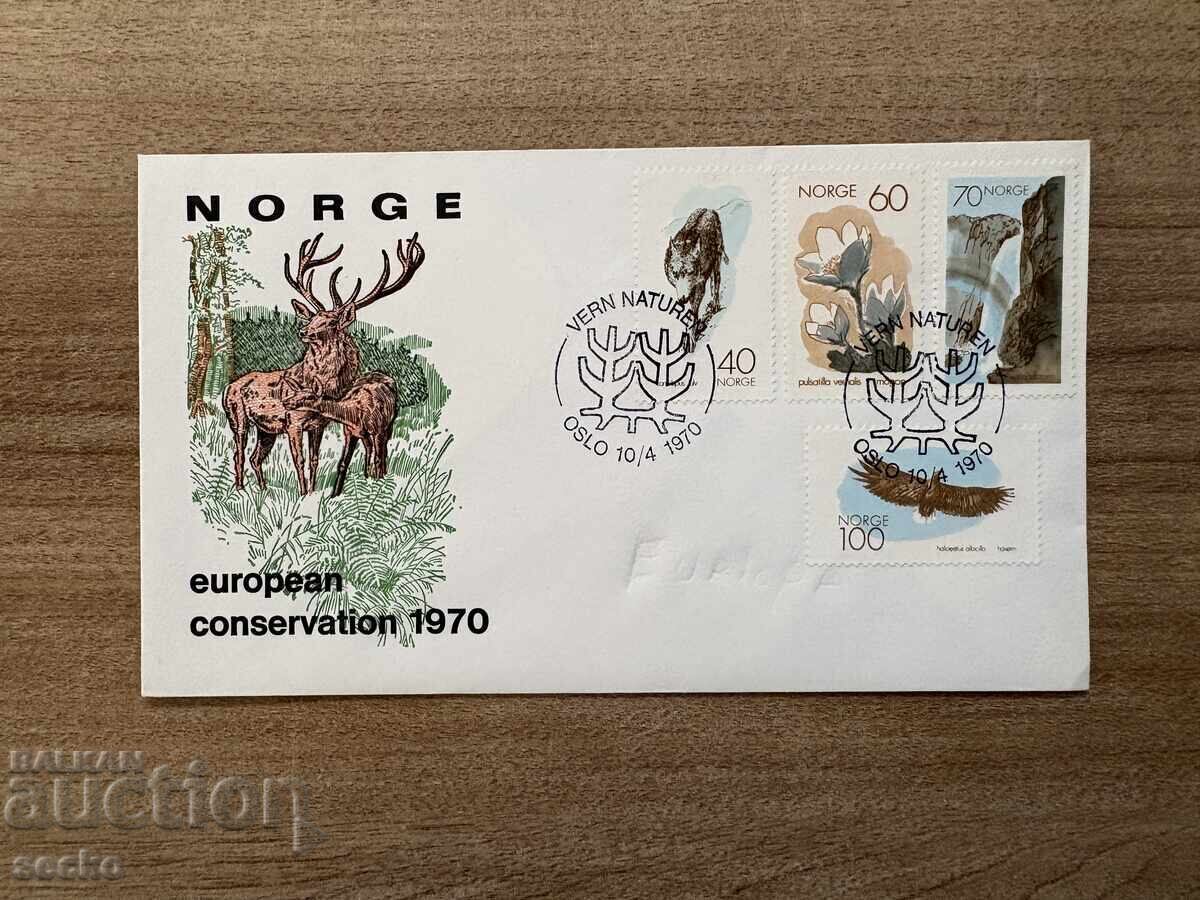 Norvegia - Plic prima zi - Artă franceză (1970)