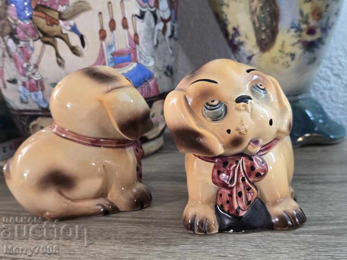 Двойка очарователни порцеланови фигурки на кучета ! - 5
