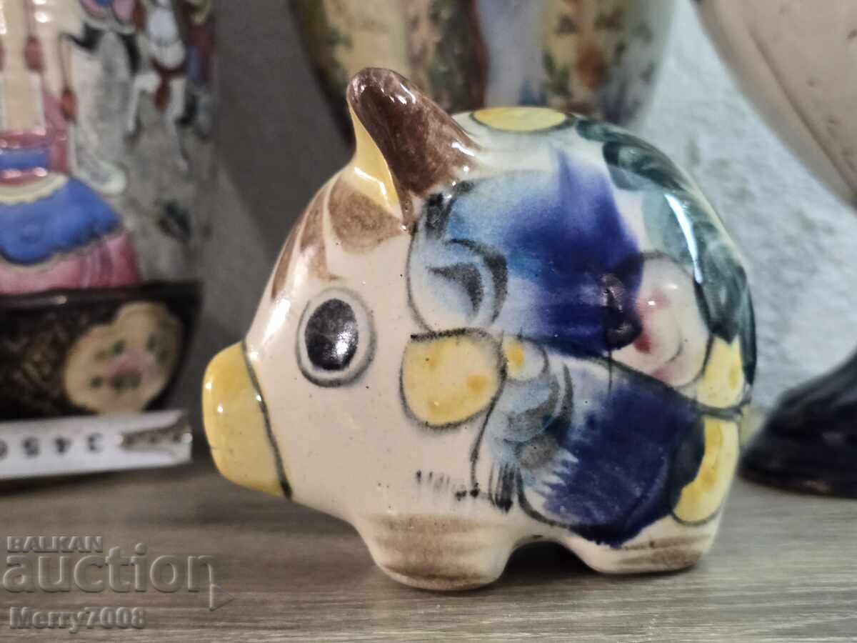 Auction  Handmade porcelain piggy bank !!!