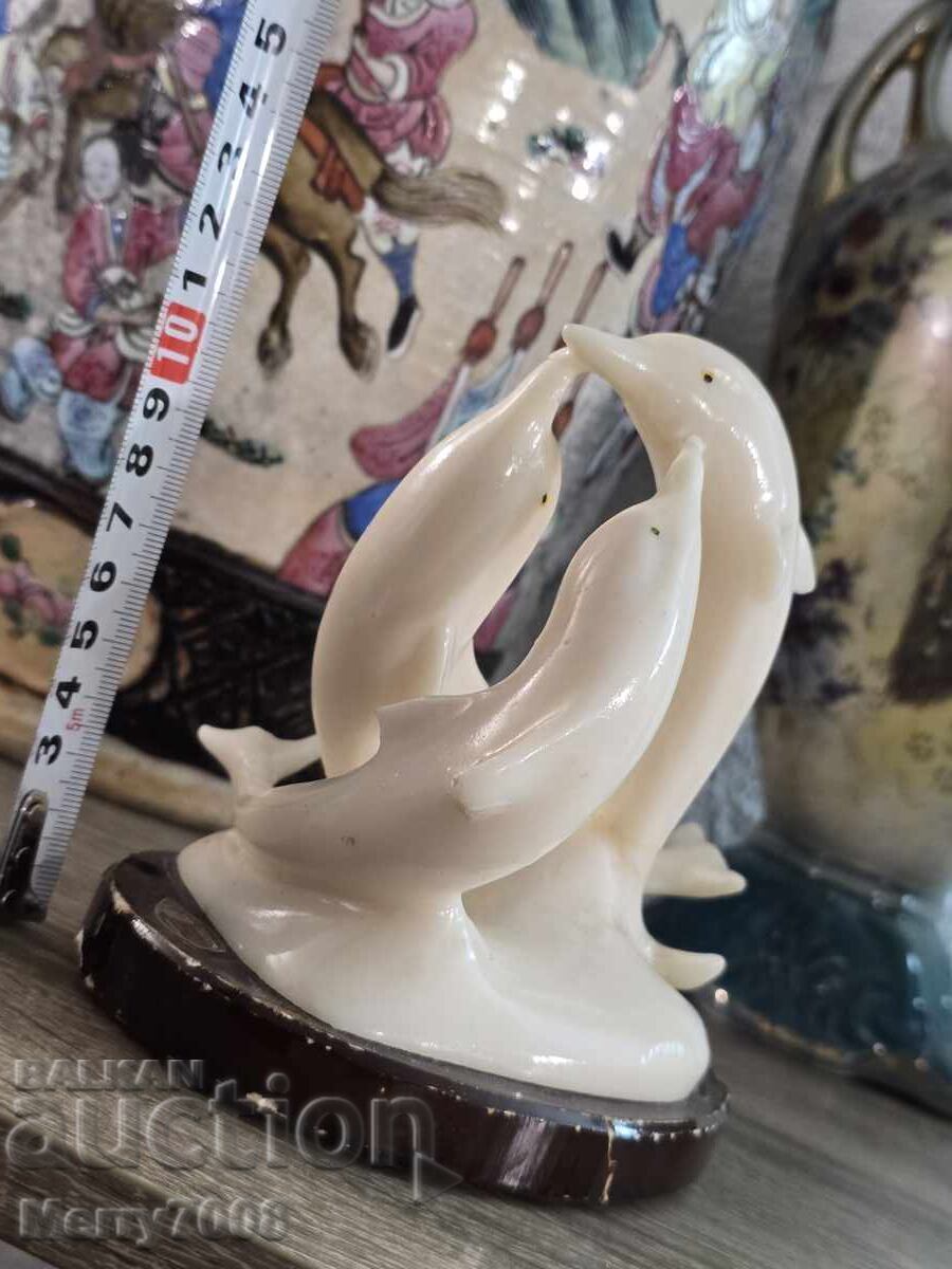 Sculptură de colecție rafinată cu trei delfini împletiți! - 6