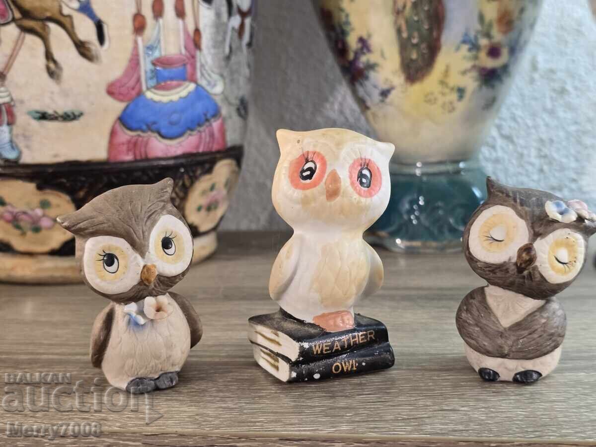 Set de trei bufnițe din porțelan lucrate manual! cu preț € 0.01 | 0.02 BGN