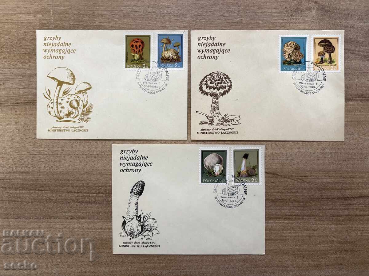 Πολωνία - Σειρά φακέλων πρώτης ημέρας - Προστατευόμενα δηλητηριώδη...(1980) Πολωνία - Σειρά φακέλων πρώτης ημέρας - Προστατευόμενα δηλητηριώδη...(1980)