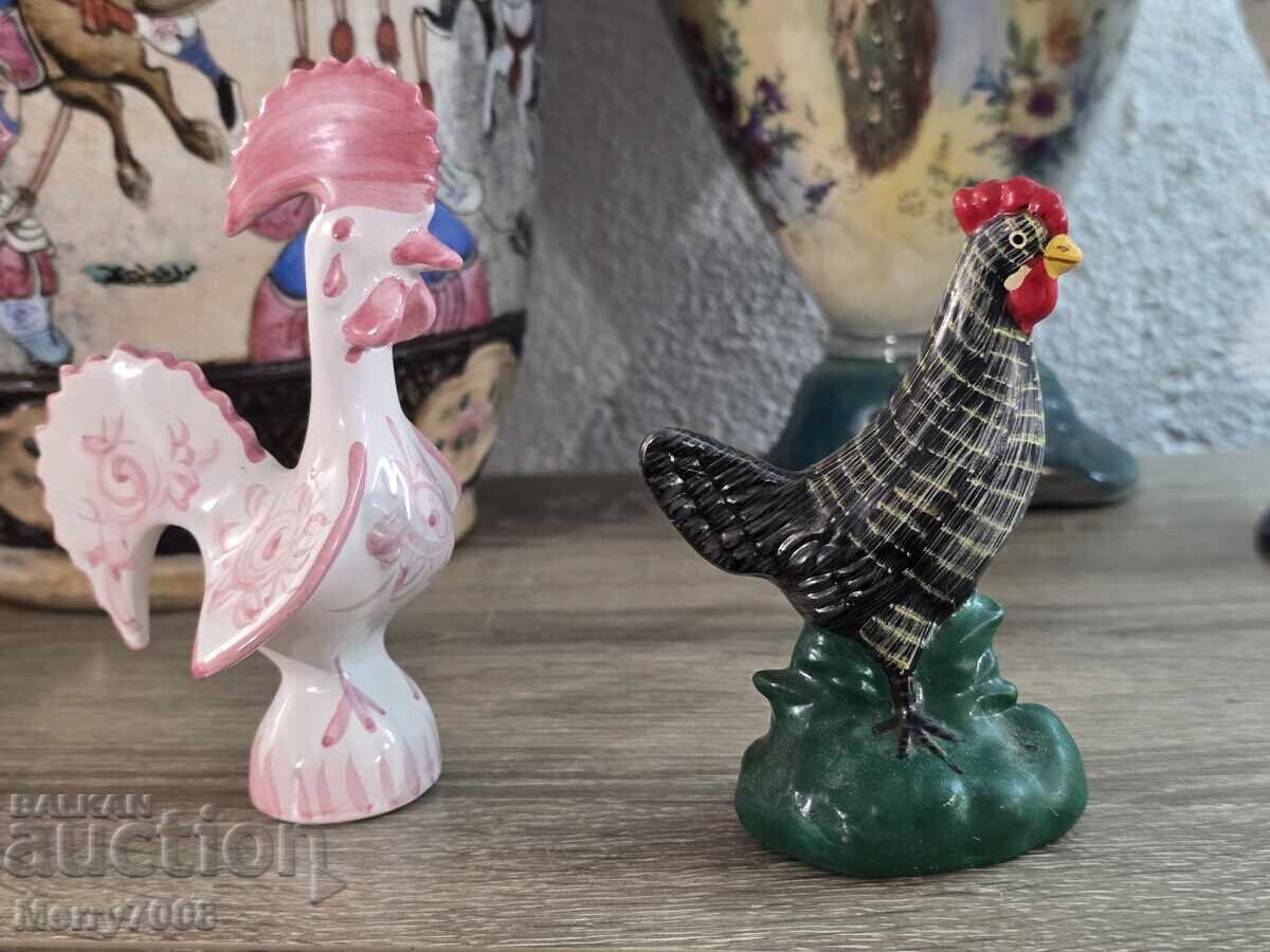 Două figurine elegante din porțelan reprezentând păsări!