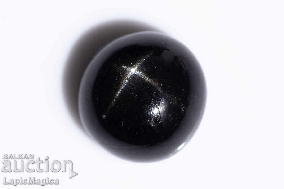 Black Star Diopside 4.47ct 9mm Round Cabochon