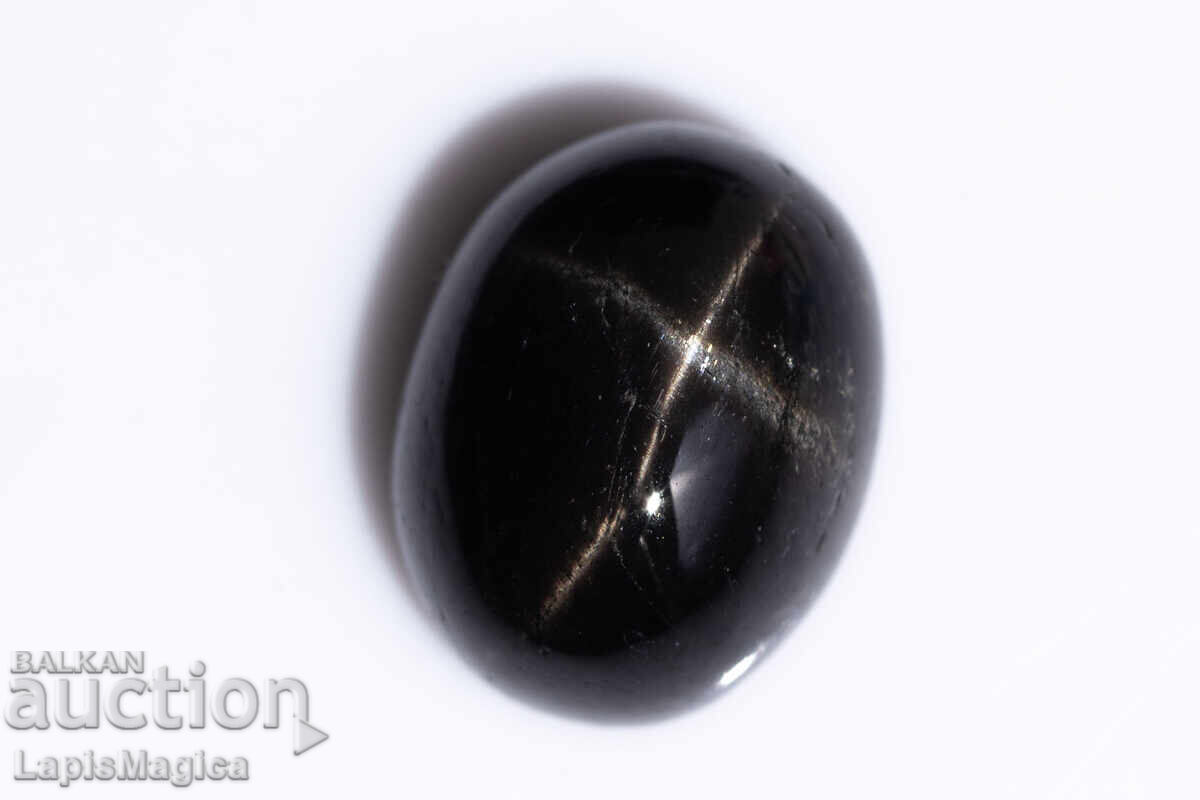 Black Star Diopside 2.92ct 9x7mm oval cabochon