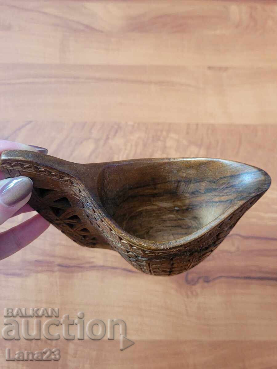 Δημοπρασία Vintage ξύλινο ποτήρι, ξύλο τικ