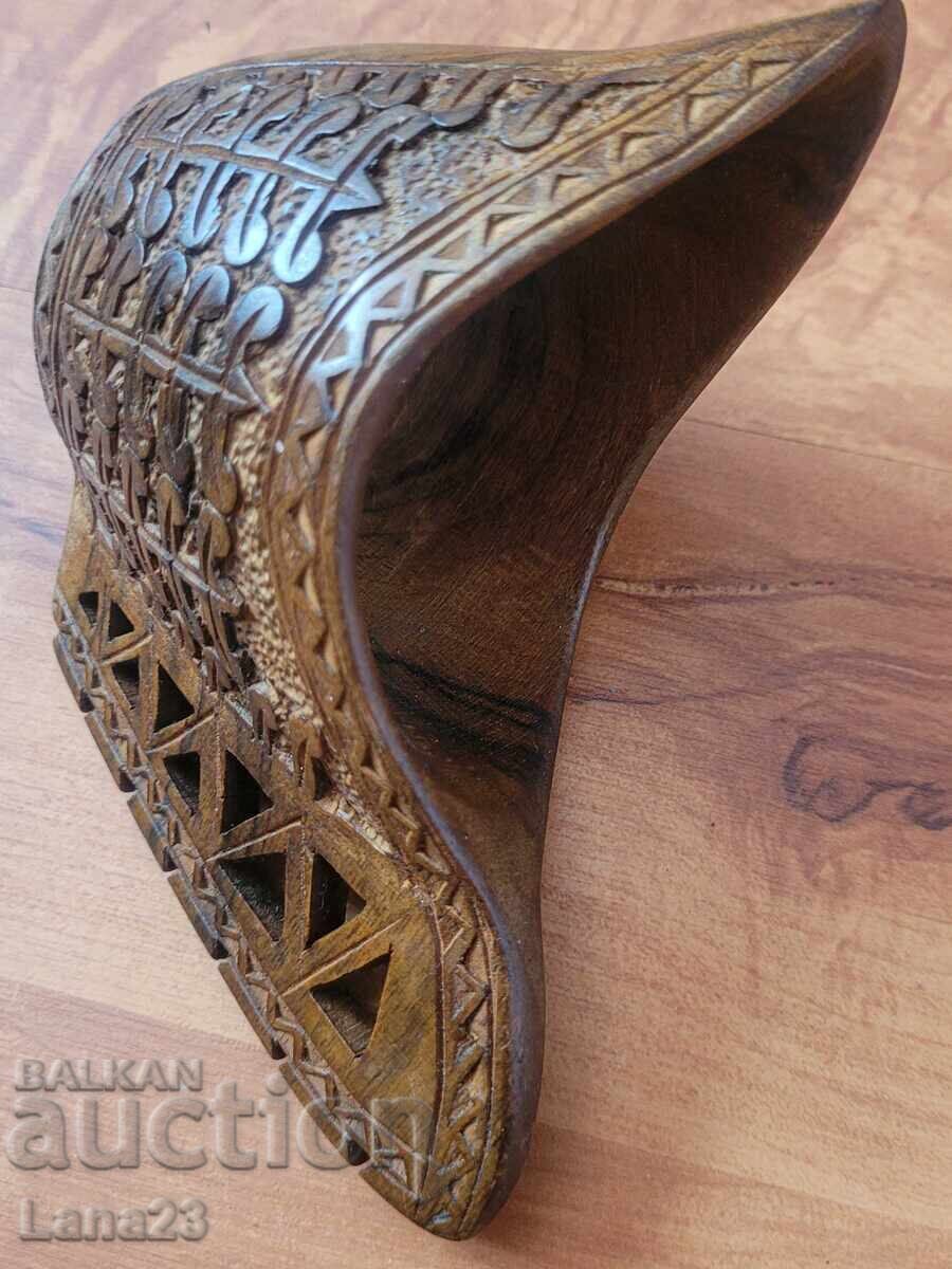 Παράδοση Vintage ξύλινο ποτήρι, ξύλο τικ