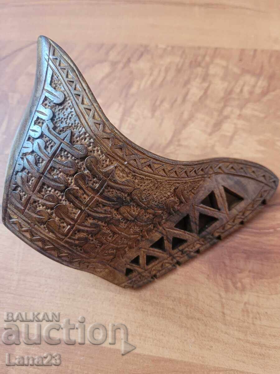 Vintage ξύλινο ποτήρι, ξύλο τικ