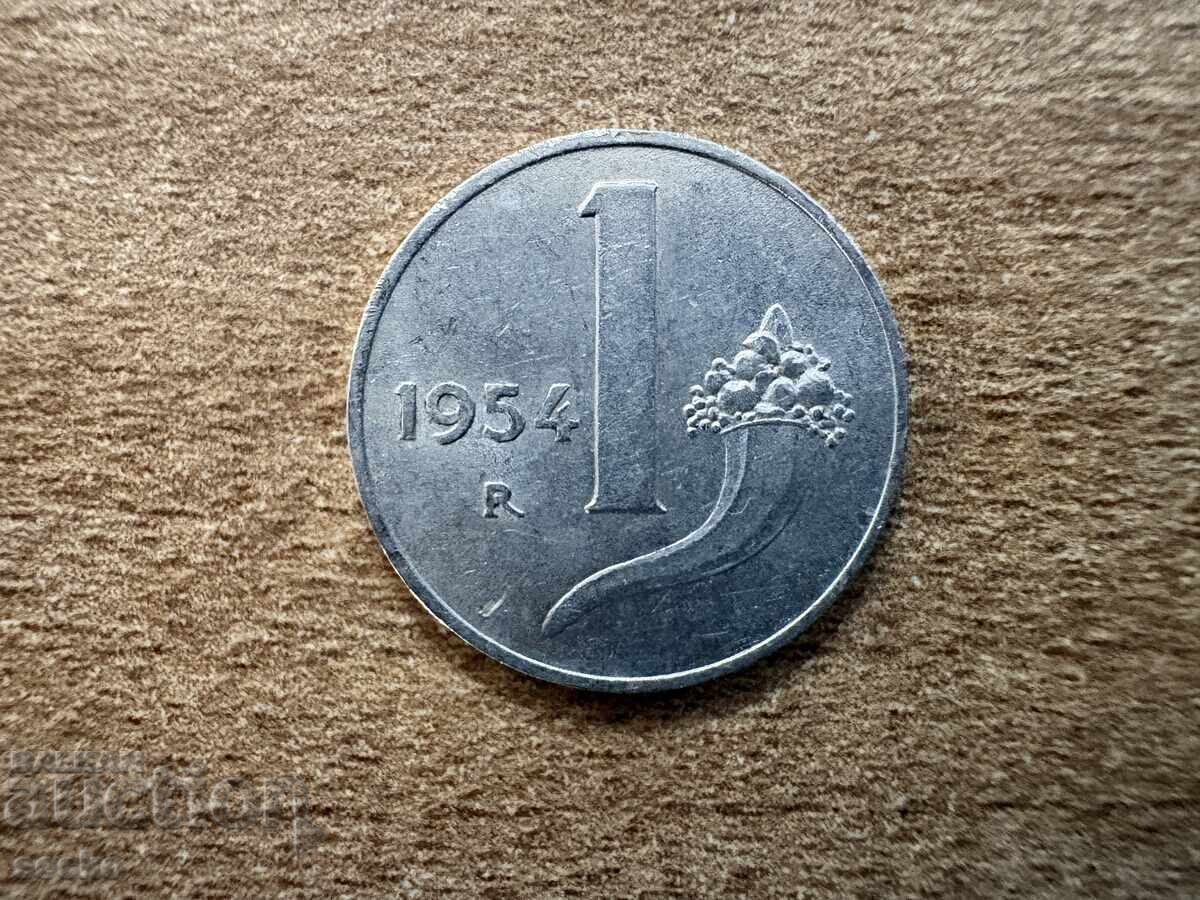 Italia - 1 liră (1954)