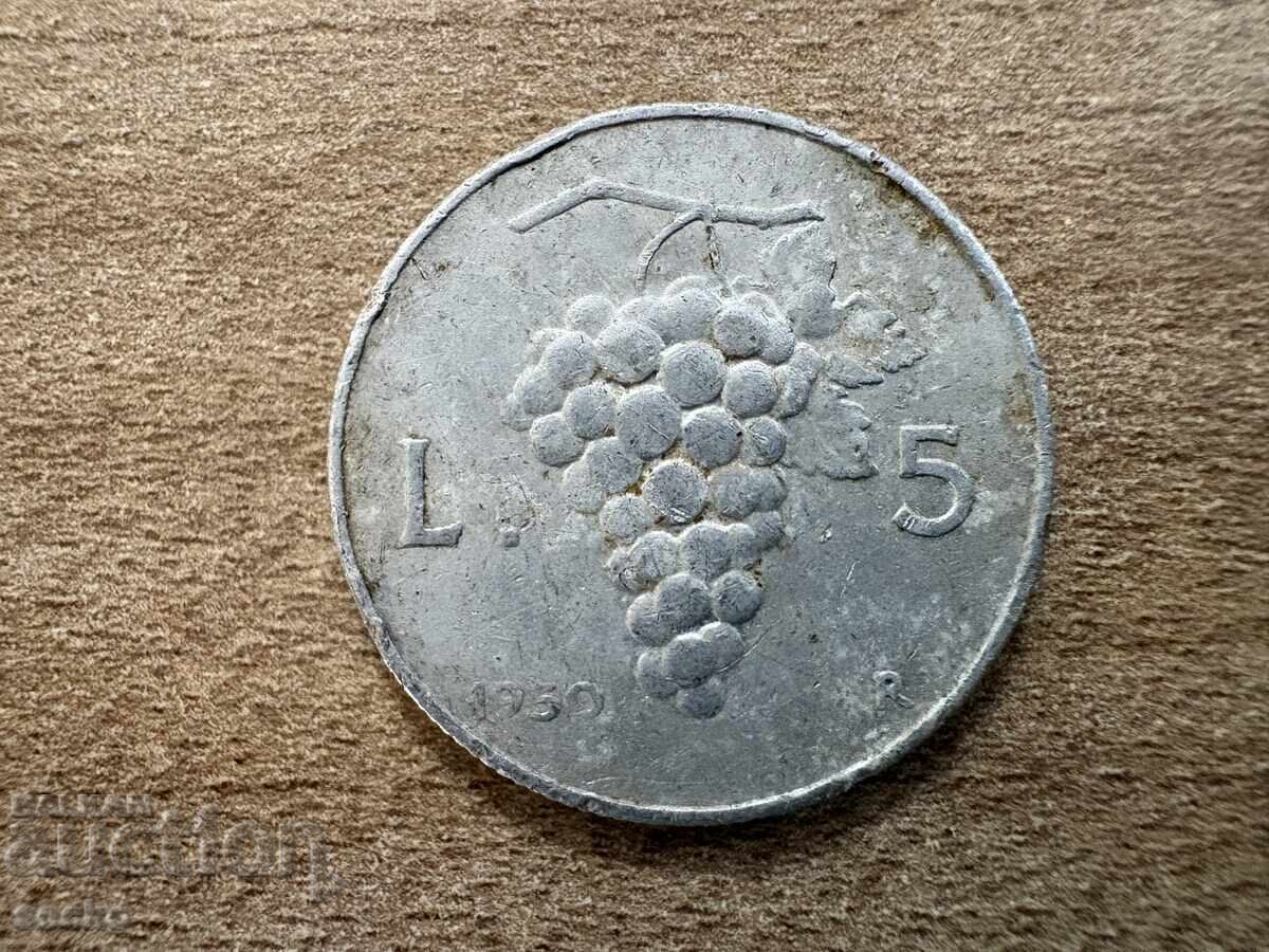 Italia - 5 lire (1950)
