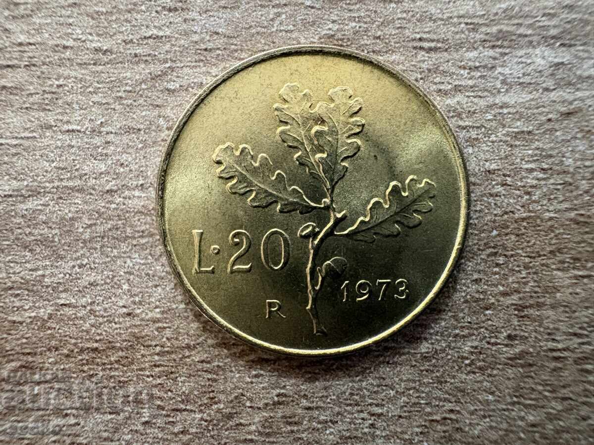 Italy - 20 Lire (1973)