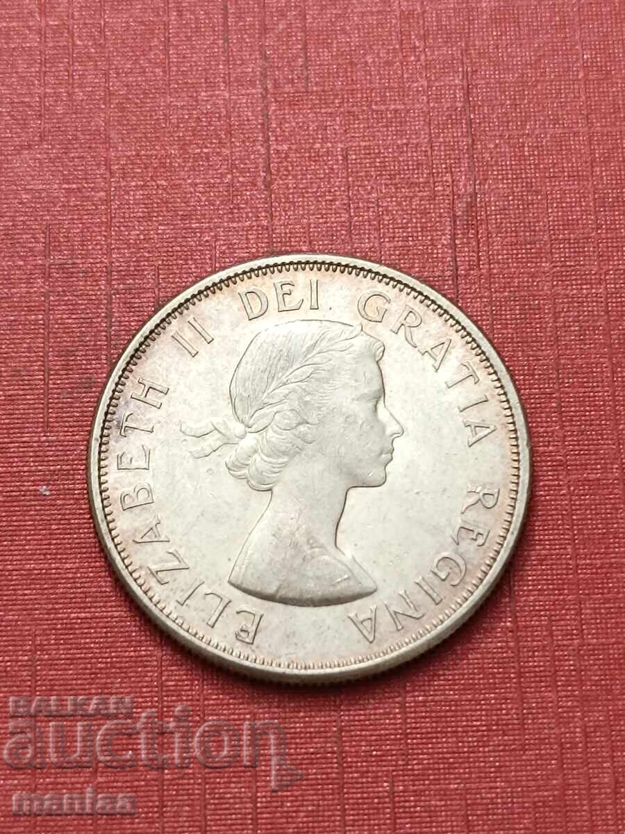 Аукцион 50 цента 1964 г Канада Сребро Аукцион 50 цента 1964 г Канада Сребро